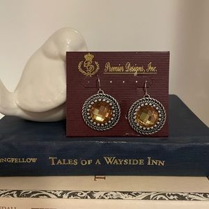 Chiffon Earrings antique silver plated new without tags